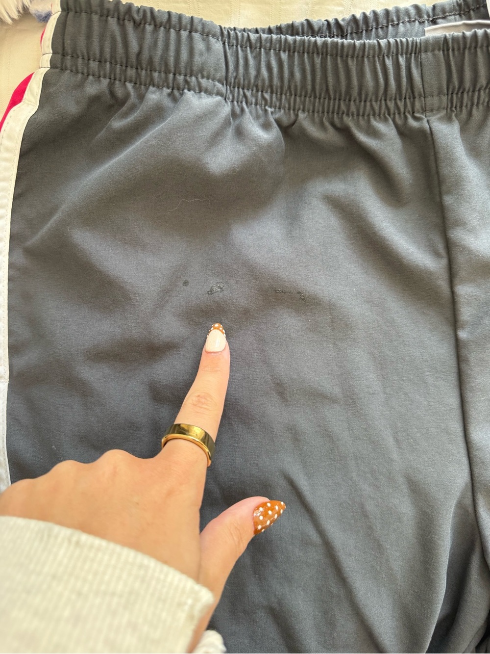 Vintage Y2K Nike Grey Track Pants with Pink & White Side Stripes - Picture 4 of 11